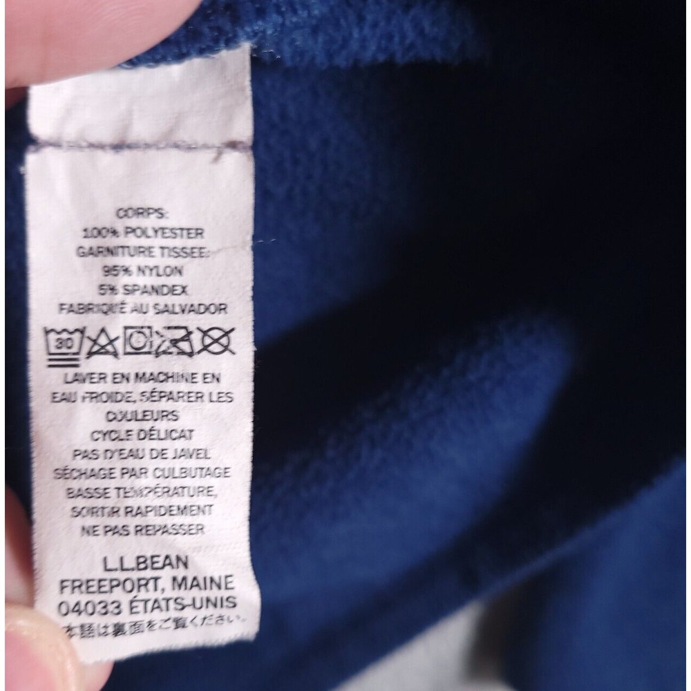 LL Bean Jacket Mens XL Blue Fleece Slightly Fitted Full Zip Gorpcore 502814 - Picture 9 of 11